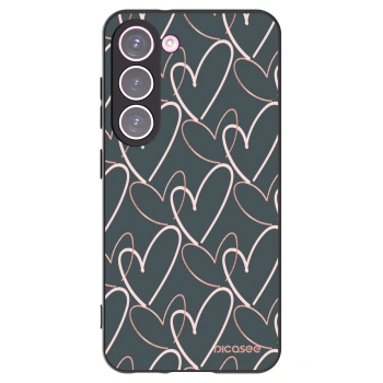 Picasee crna silikonska maskica za Samsung Galaxy S23 5G - Lots of love