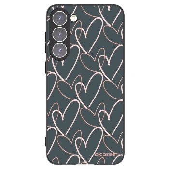 Picasee crna silikonska maskica za Samsung Galaxy S23+ 5G - Lots of love