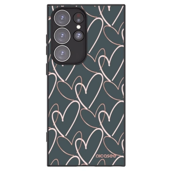 Picasee crna silikonska maskica za Samsung Galaxy S23 Ultra 5G - Lots of love