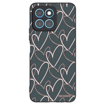 Picasee crna silikonska maskica za Honor X8 5G - Lots of love