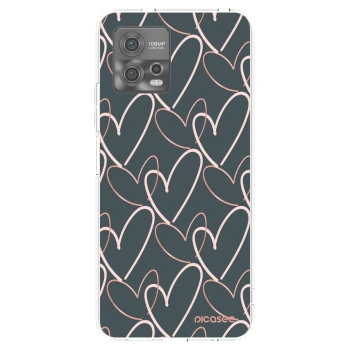 Picasee silikonska prozirna maskica za Motorola Moto G72 - Lots of love