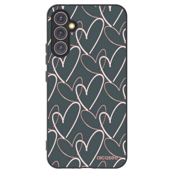 Picasee crna silikonska maskica za Samsung Galaxy A34 5G A346B - Lots of love
