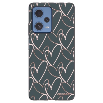 Picasee crna silikonska maskica za Xiaomi Redmi Note 12 Pro 5G - Lots of love