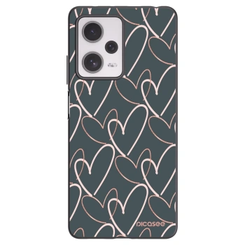 Picasee crna silikonska maskica za Xiaomi Redmi Note 12 Pro+ 5G - Lots of love