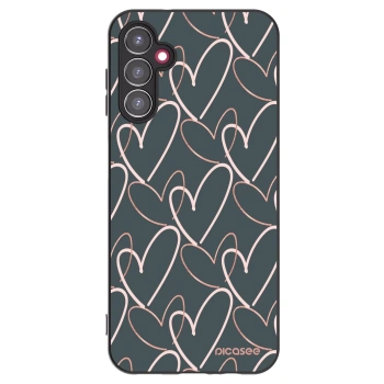 Picasee crna silikonska maskica za Samsung Galaxy A14 4G A145R - Lots of love