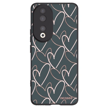 Picasee crna silikonska maskica za Honor 90 5G - Lots of love