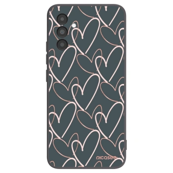 Picasee crna silikonska maskica za Samsung Galaxy A04s A047F - Lots of love