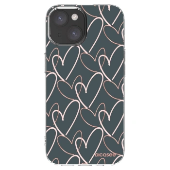 Picasee silikonska prozirna maskica za Apple iPhone 15 - Lots of love