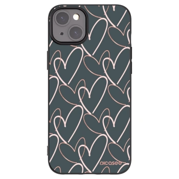 Picasee crna silikonska maskica za Apple iPhone 15 Plus - Lots of love