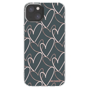 Picasee silikonska prozirna maskica za Apple iPhone 15 Plus - Lots of love