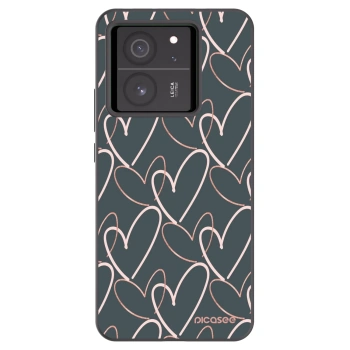Picasee crna silikonska maskica za Xiaomi 13T Pro - Lots of love