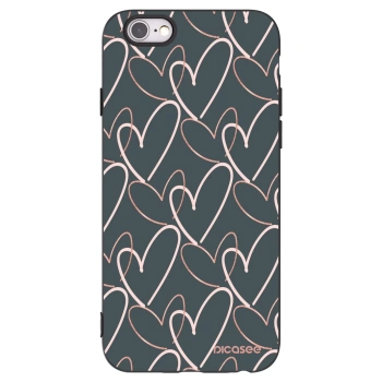 Picasee crna silikonska maskica za Apple iPhone 6/6S - Lots of love