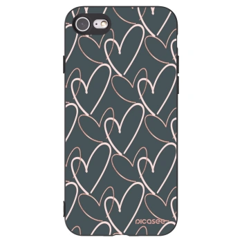 Picasee crna silikonska maskica za Apple iPhone 7 - Lots of love