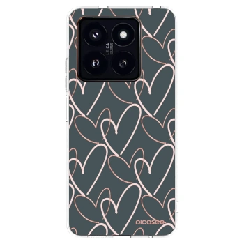 Picasee silikonska prozirna maskica za Xiaomi 14 Pro - Lots of love