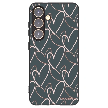 Picasee crna silikonska maskica za Samsung Galaxy S24 S921B 5G - Lots of love