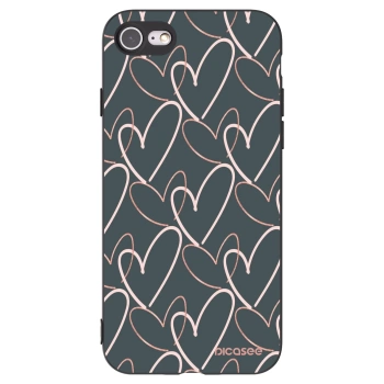 Picasee crna silikonska maskica za Apple iPhone 8 - Lots of love