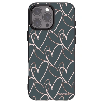 Picasee crna silikonska maskica za Apple iPhone 16 Pro Max - Lots of love