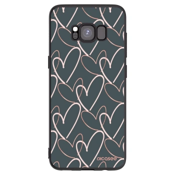 Picasee crna silikonska maskica za Samsung Galaxy S8 G950F - Lots of love