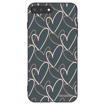 Picasee crna silikonska maskica za Apple iPhone 7 Plus - Lots of love