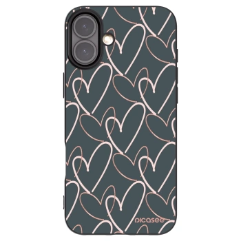 Picasee crna silikonska maskica za Apple iPhone 16 Plus - Lots of love