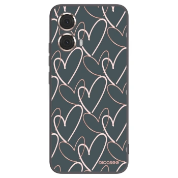 Picasee crna silikonska maskica za Motorola Moto G85 - Lots of love