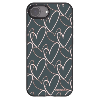Picasee crna silikonska maskica za Apple iPhone 16e - Lots of love