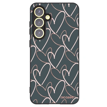 Picasee crna silikonska maskica za Samsung Galaxy S24 FE S721B - Lots of love