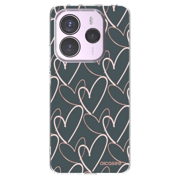 Picasee silikonska prozirna maskica za Xiaomi Redmi Note 14 5G - Lots of love