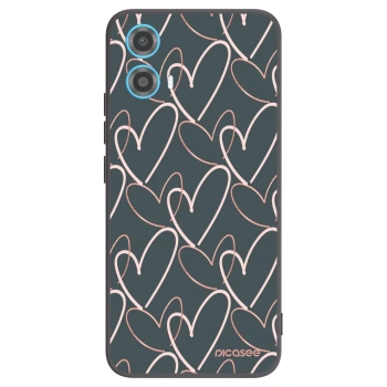 Picasee crna silikonska maskica za Motorola Moto G34 5G - Lots of love