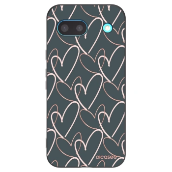 Picasee crna silikonska maskica za Google Pixel 8a - Lots of love