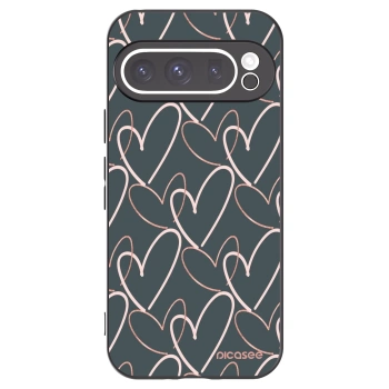 Picasee crna silikonska maskica za Google Pixel 9 Pro - Lots of love