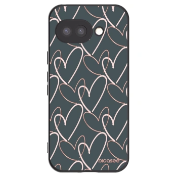Picasee crna silikonska maskica za Google Pixel 9a - Lots of love