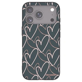Picasee crna silikonska maskica za Apple iPhone 17 Pro - Lots of love
