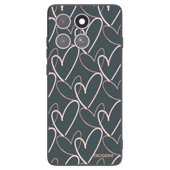 Picasee crna silikonska maskica za Motorola Edge 60 Pro - Lots of love