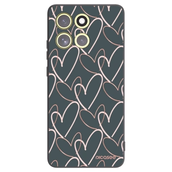 Picasee crna silikonska maskica za Motorola Moto G86 5G - Lots of love