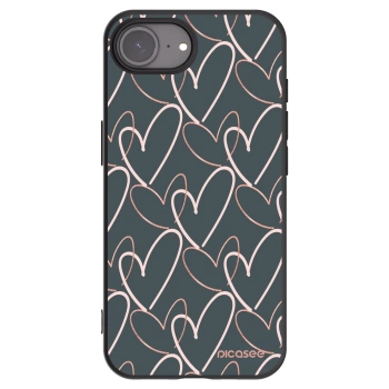 Picasee crna silikonska maskica za Apple iPhone 17e - Lots of love