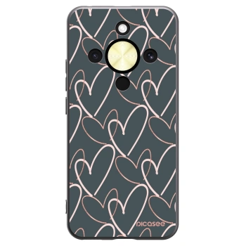 Picasee crna silikonska maskica za Honor Magic8 Lite 5G - Lots of love