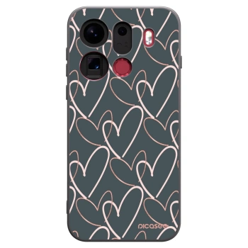 Picasee crna silikonska maskica za OPPO Find X9 Pro - Lots of love