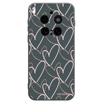 Picasee crna silikonska maskica za Vivo X300 Pro - Lots of love