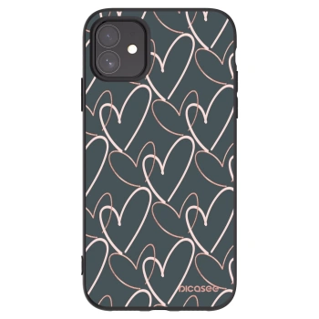 Picasee crna silikonska maskica za Apple iPhone 11 - Lots of love