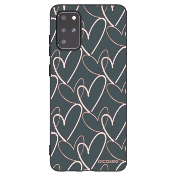 Picasee crna silikonska maskica za Samsung Galaxy S20+ G985F - Lots of love