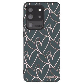 Picasee crna silikonska maskica za Samsung Galaxy S20 Ultra 5G G988F - Lots of love