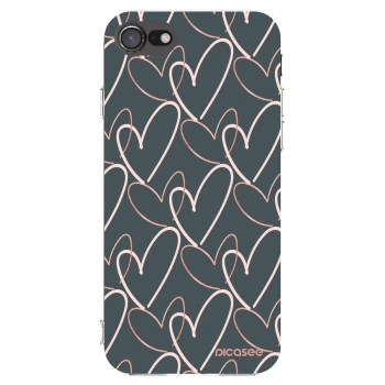 Picasee silikonska prozirna maskica za Apple iPhone SE 2020 - Lots of love