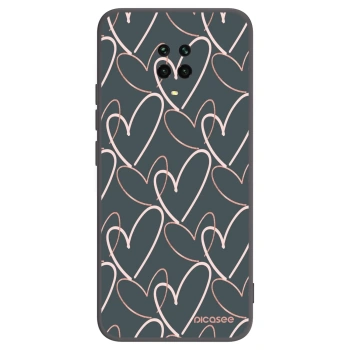 Picasee crna silikonska maskica za Xiaomi Redmi Note 9 Pro - Lots of love