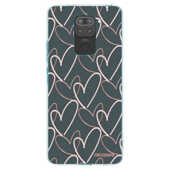 Picasee crna silikonska maskica za Xiaomi Redmi Note 9 - Lots of love