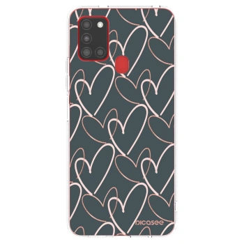 Picasee silikonska prozirna maskica za Samsung Galaxy A21s - Lots of love