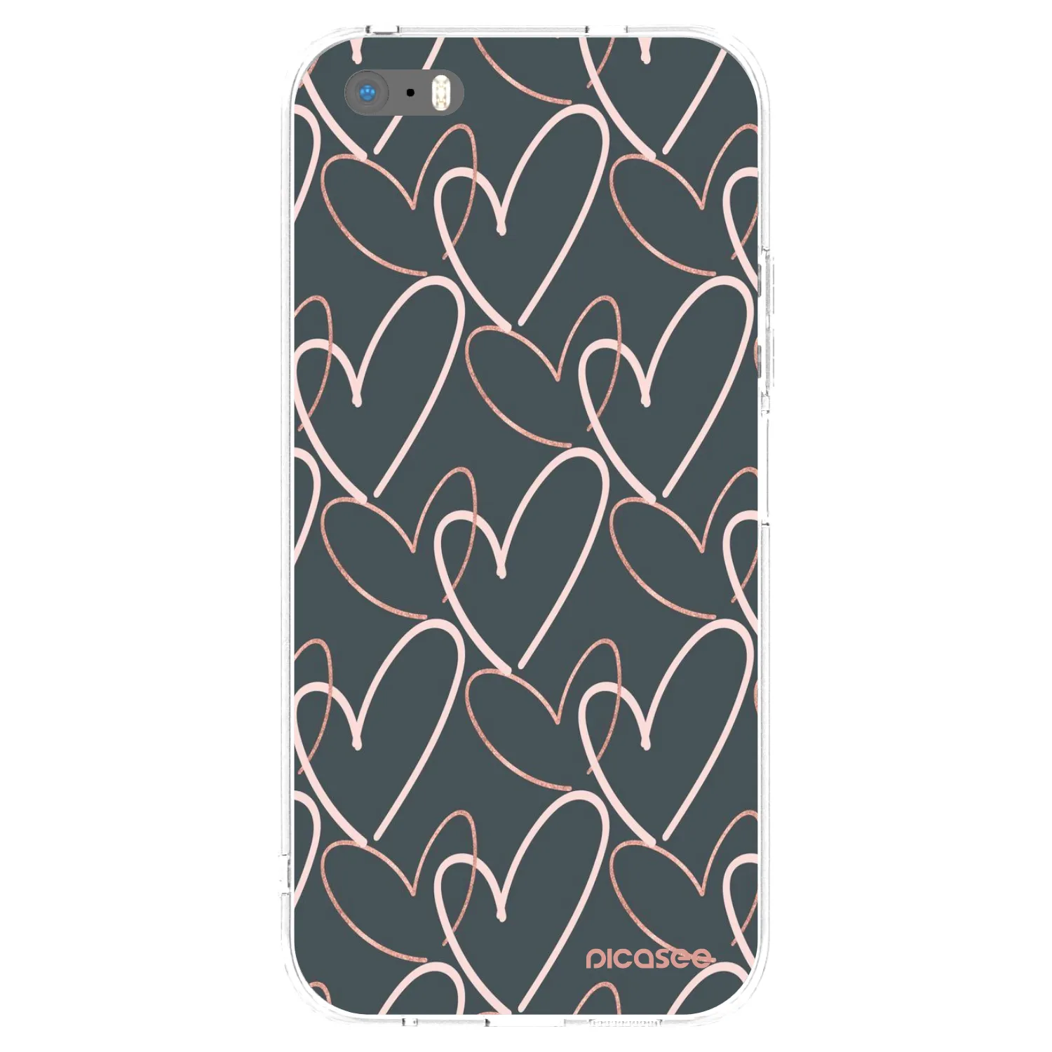 Picasee silikonska prozirna maskica za Apple iPhone 5/5S/SE - Lots of love