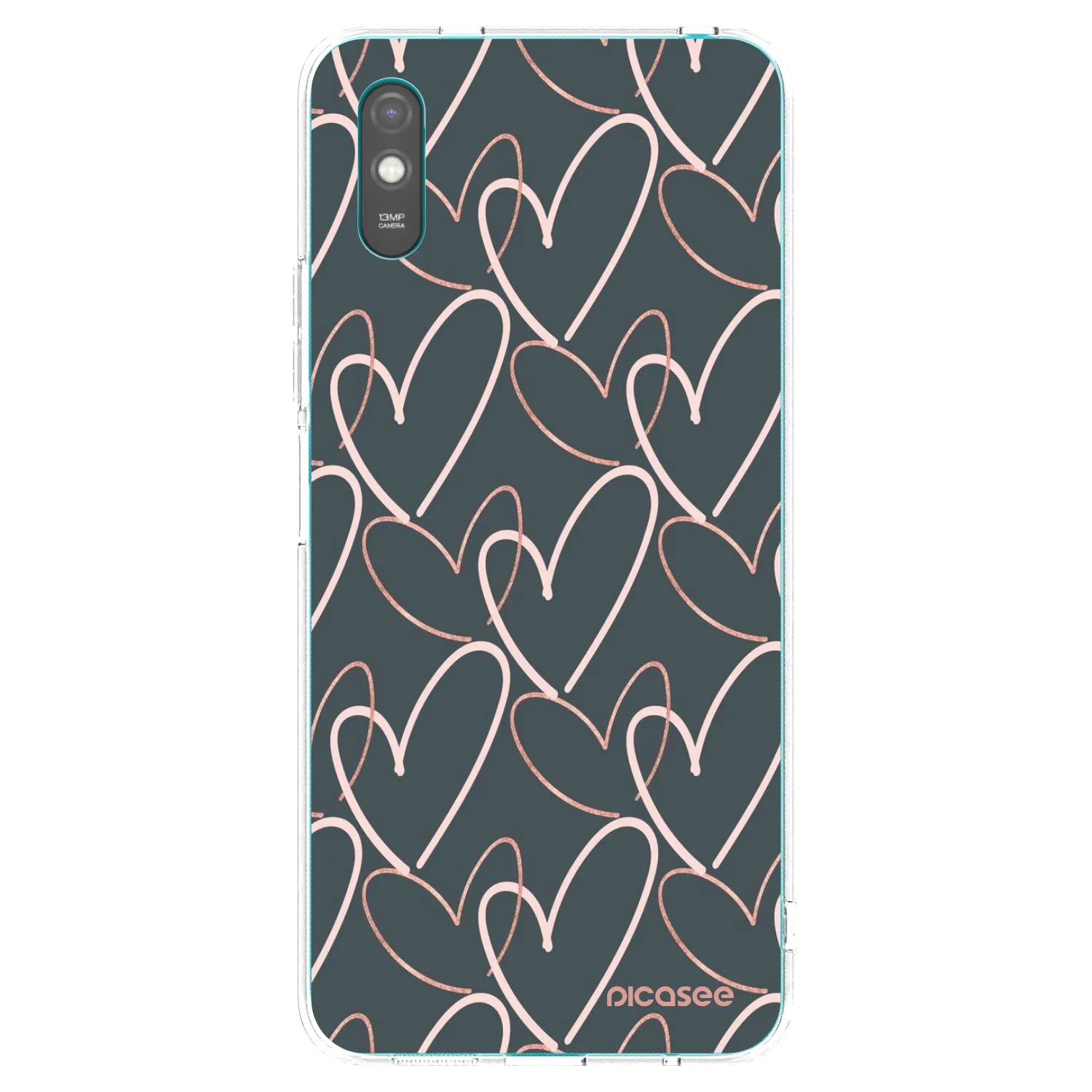 Picasee silikonska prozirna maskica za Xiaomi Redmi 9A - Lots of love