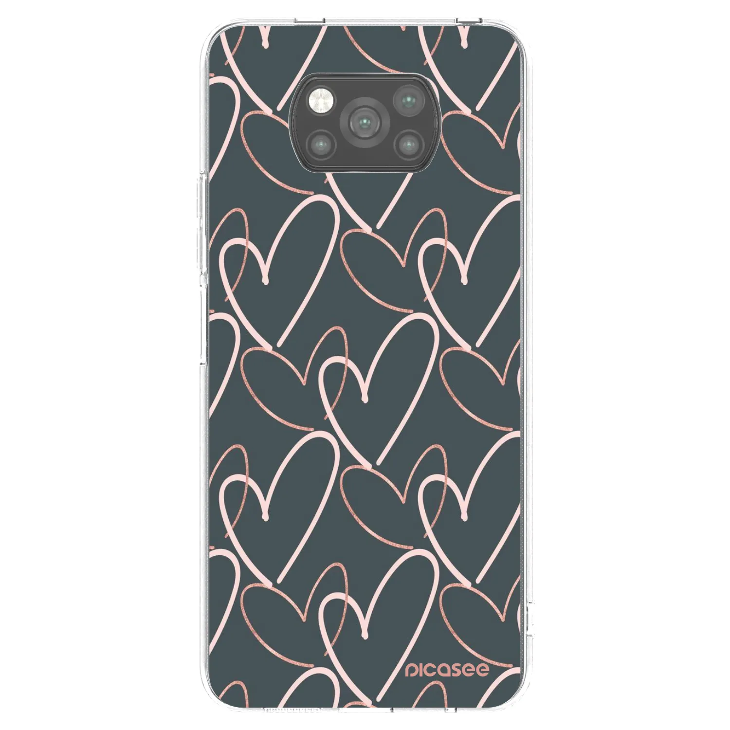 Picasee crna silikonska maskica za Xiaomi Poco X3 - Lots of love