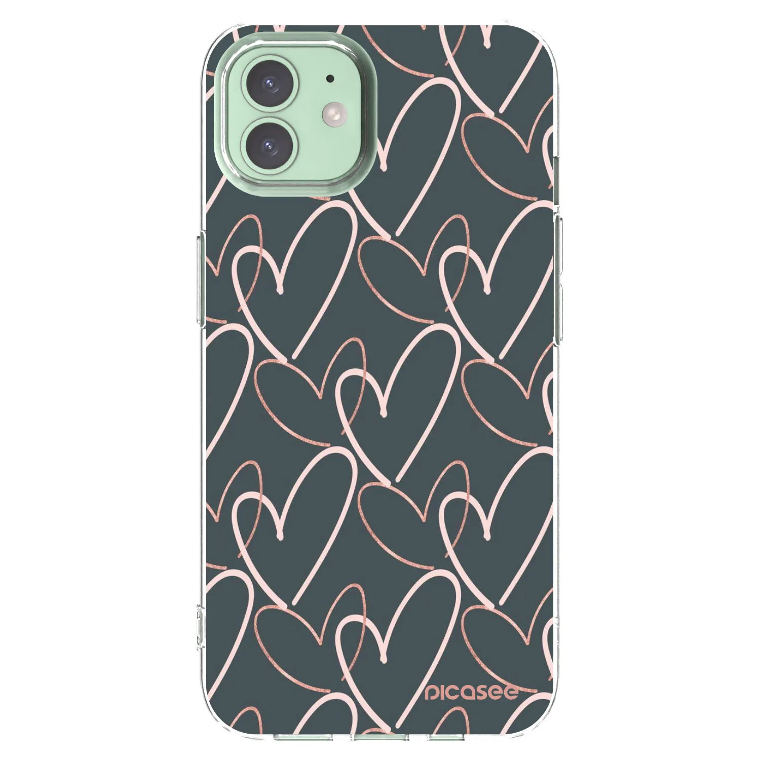 Picasee silikonska prozirna maskica za Apple iPhone 12 - Lots of love